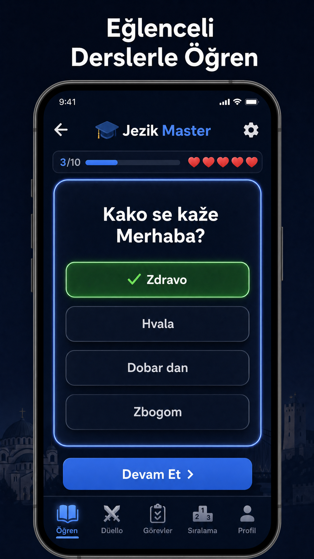 Quiz ekranı